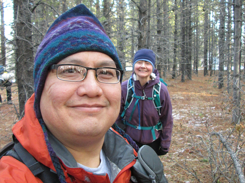 Notice Bob picking up tree droppings at far left!