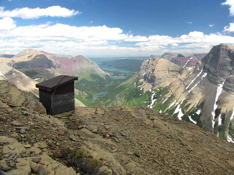 No need for reading material when you're doing your business up here!