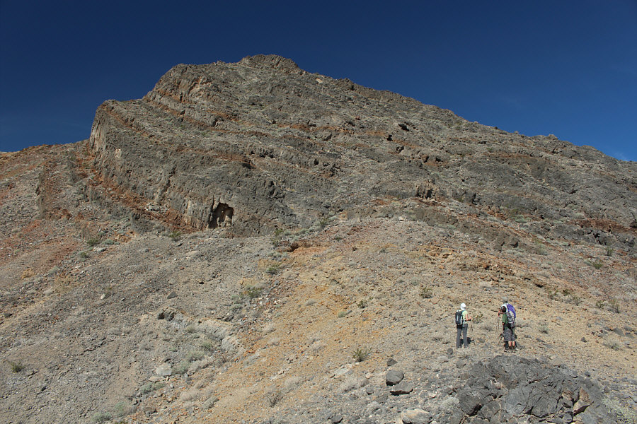 We didn't bother exploring the shallow cave at left.