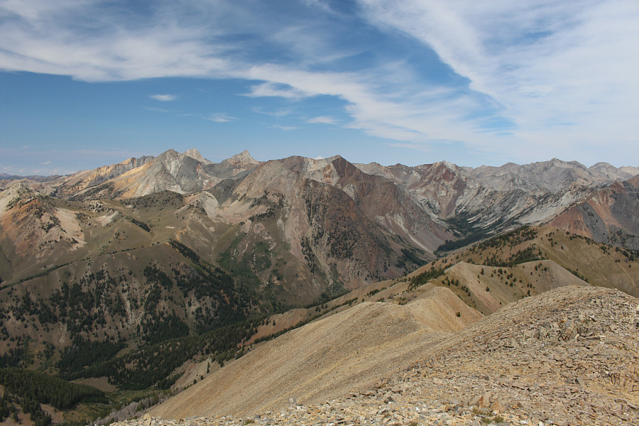 Finally can see Hyndman Peak (highest peak in Pioneer Mountains).