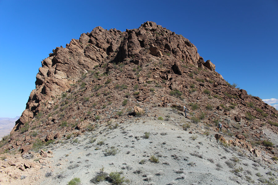 I descended directly down this face from the summit.