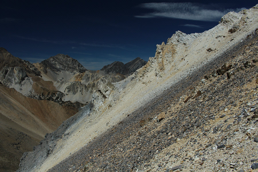 Save the white scree for the descent!