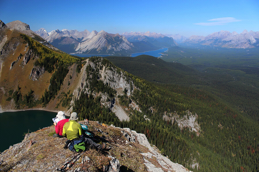 Dinah's too busy reading the trail description to enjoy the views!