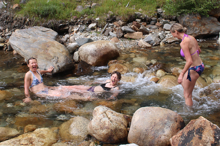 Looks like they like it even better than the hot pool!