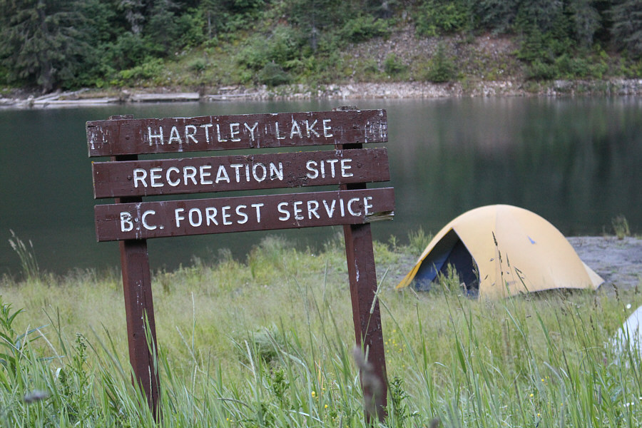 Watch for a nasty rock near the bottom of the access road!