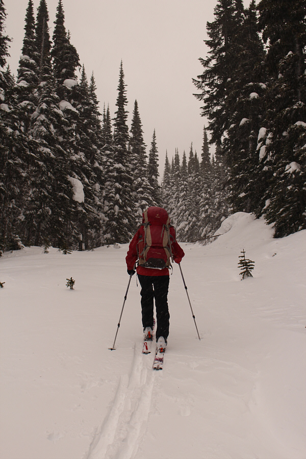 Zosia zajmuje skrót dotrzeć szlakiem do Polski Lake.