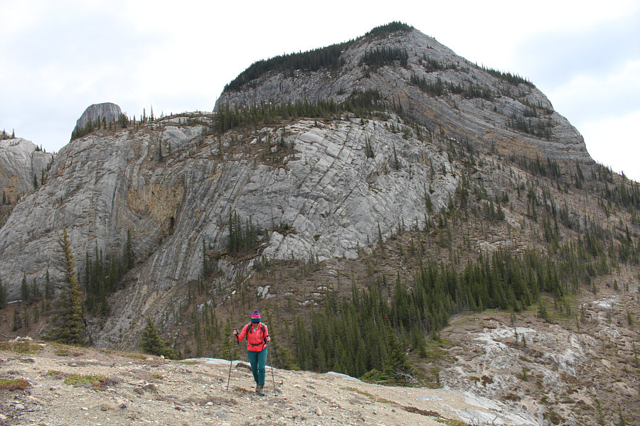 Kathleen was a real trooper this weekend scrambling, post-holing, and bushwhacking!