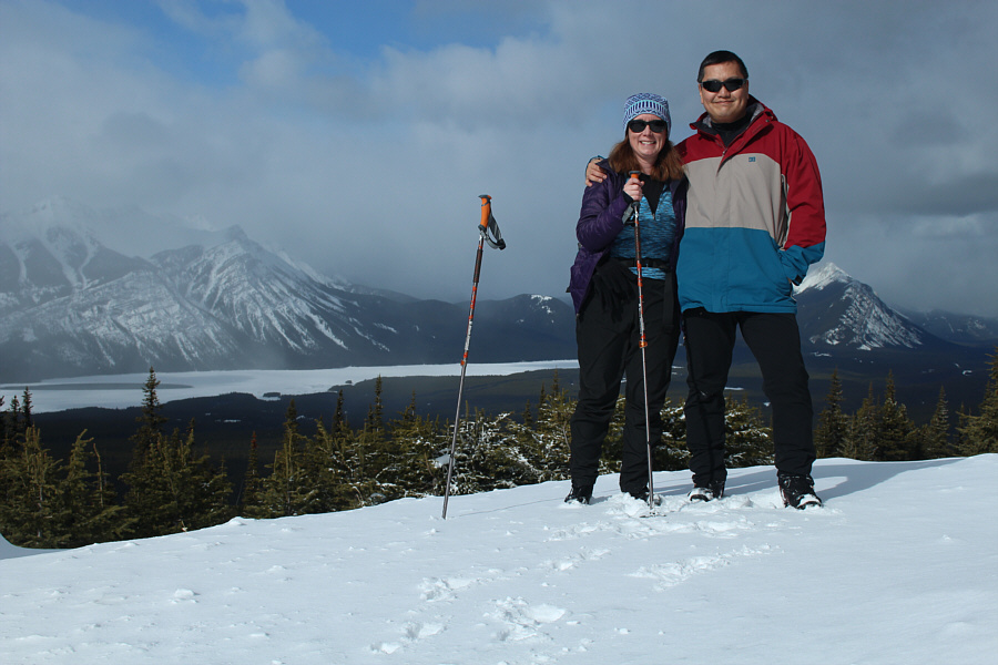 I'm not sure why Shelley brought my poles for the photo...