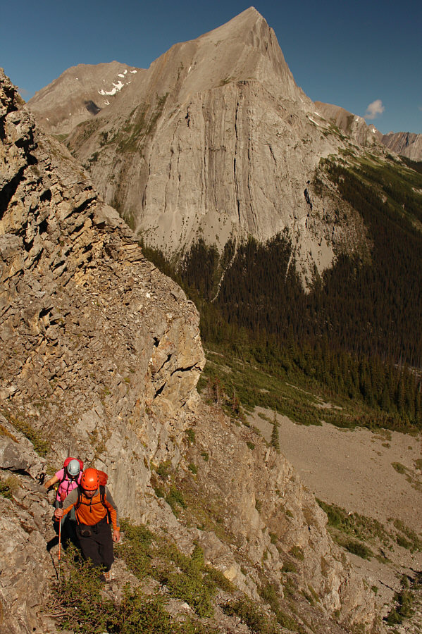 I'm not sure I wanna down-climb what we just climbed up...