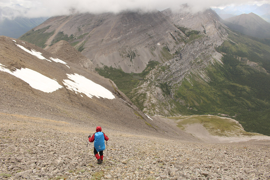 Some good scree surfing here!