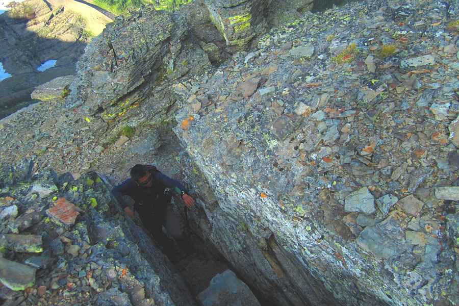 Somebody carrying a baby just came up through here!