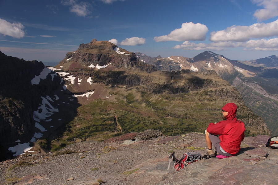 Zosia is munching on an apple.