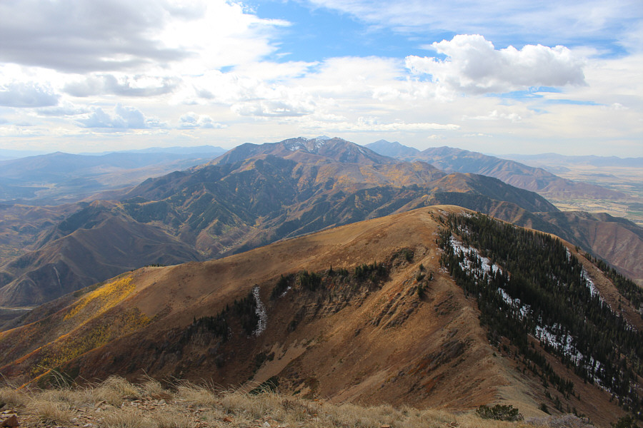 And Mount Nebo is barely visible between the two nearer peaks.
