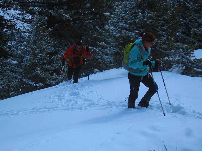 Great job breaking trail, Zosia!