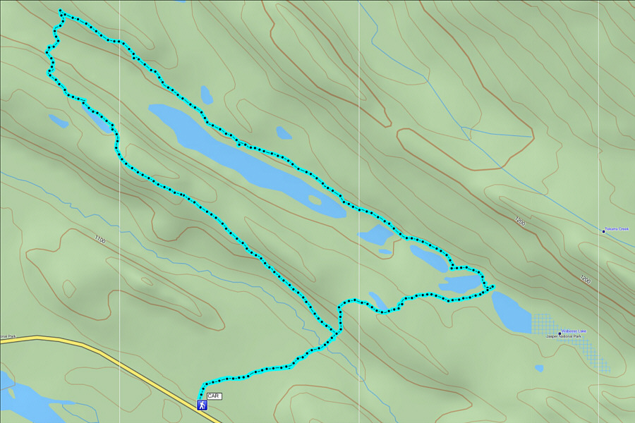 The Fifth Lake is incorrectly marked as Wabasso Lake on my topo map!