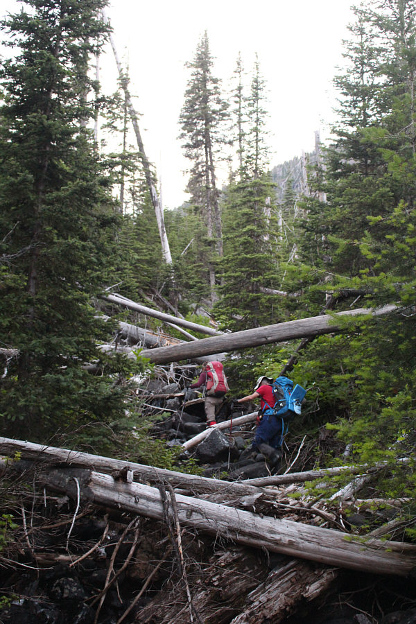 Despite the log jams, the drainage gave us a good start.