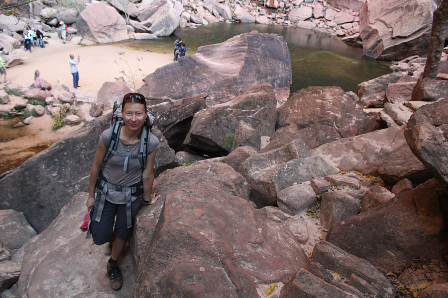 I couldn't believe that people were taking selfies in front of this dinky puddle!