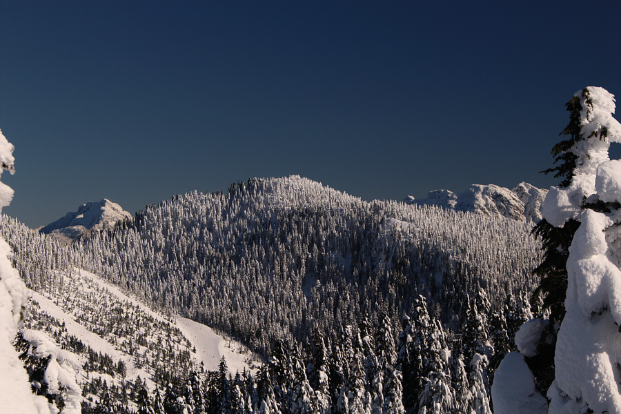 It's hard to tell in this photo, but there are people standing on the summit.