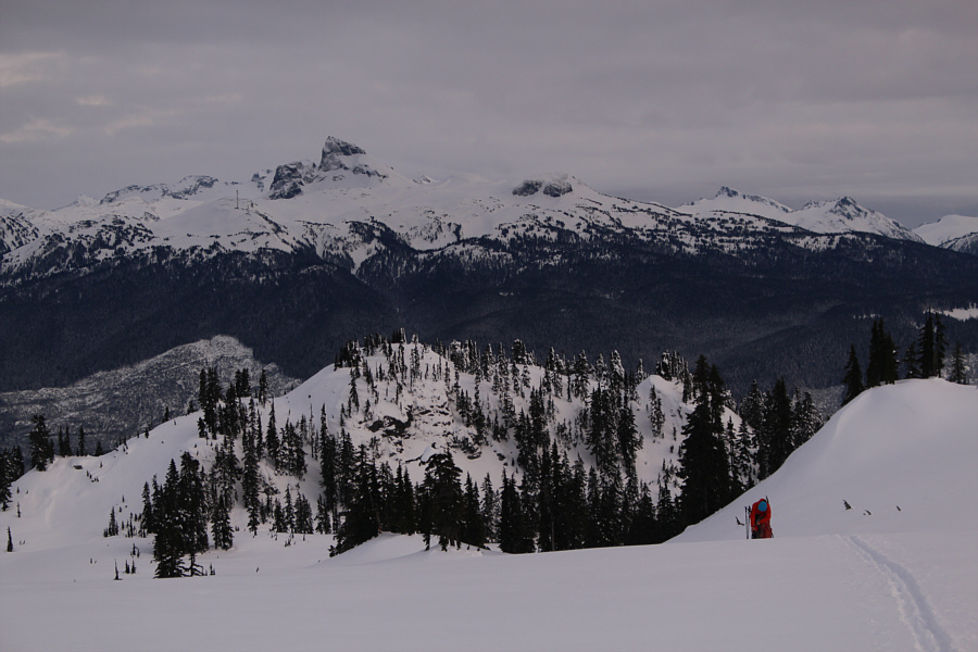 Can you spot the microwave tower near The Black Tusk?