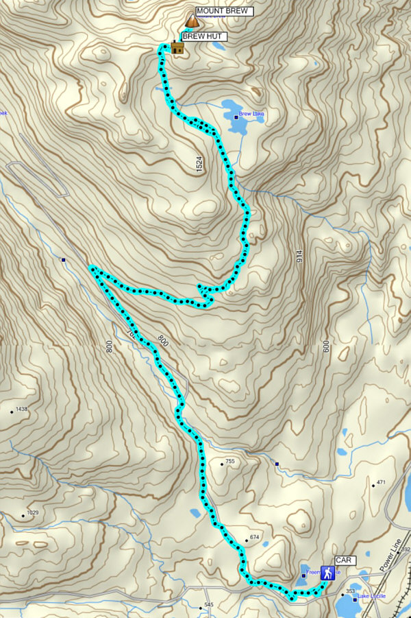 It might be worth returning some day to ski some of the surrounding ridges around Brew Hut.