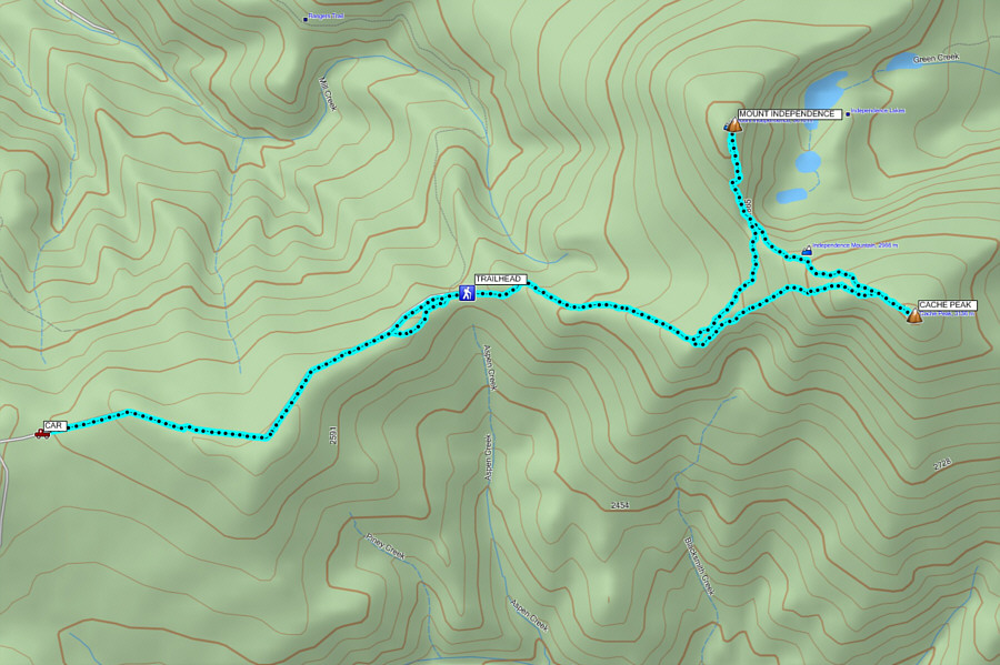 A good high clearance vehicle would shorten this trip considerably!