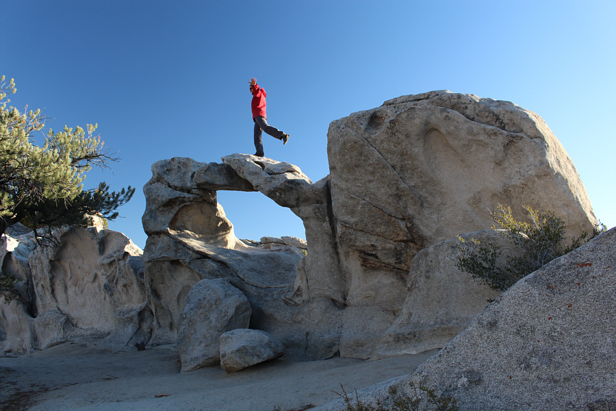 Playing on top of the Guardian of Forever from Star Trek!