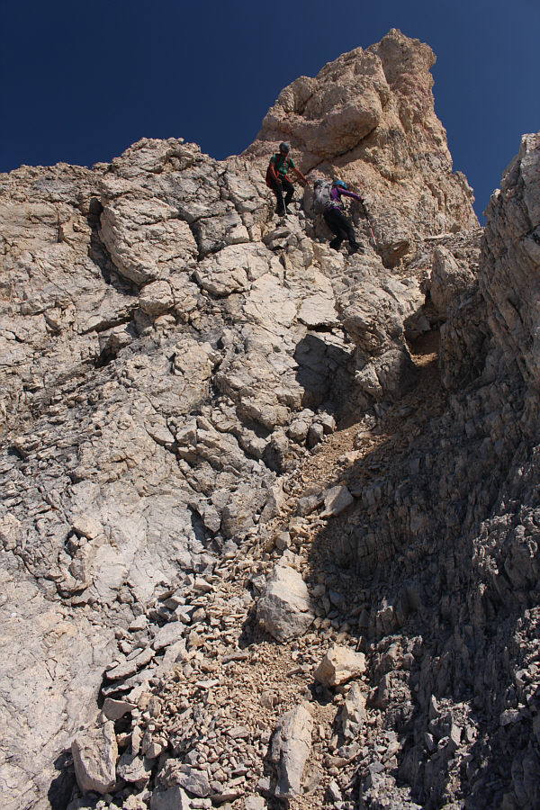 Careful with the loose rocks here.