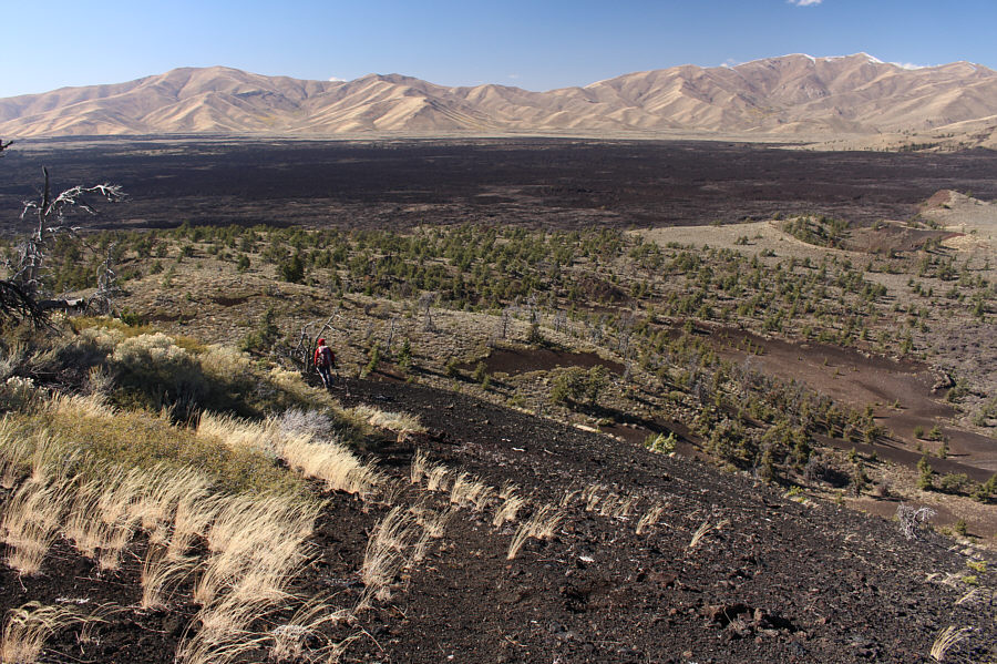 We probably should have climbed up this way as it is a lot less bushy on this side of the butte. 
