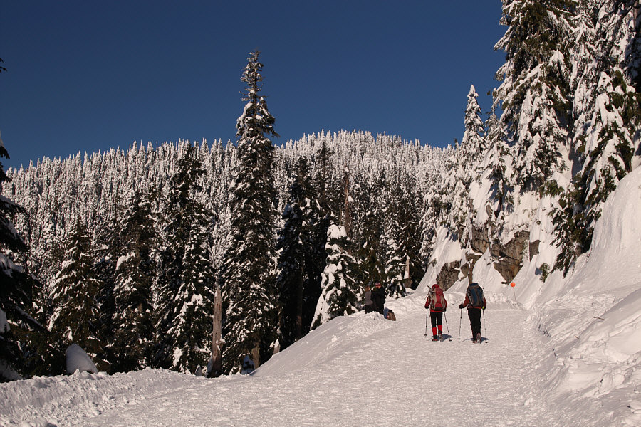 No snowshoes required on this day.