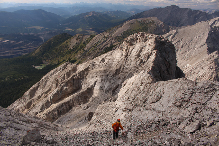 I didn't like this scree slope at all and would have much preferred down-climbing the summit ridge.
