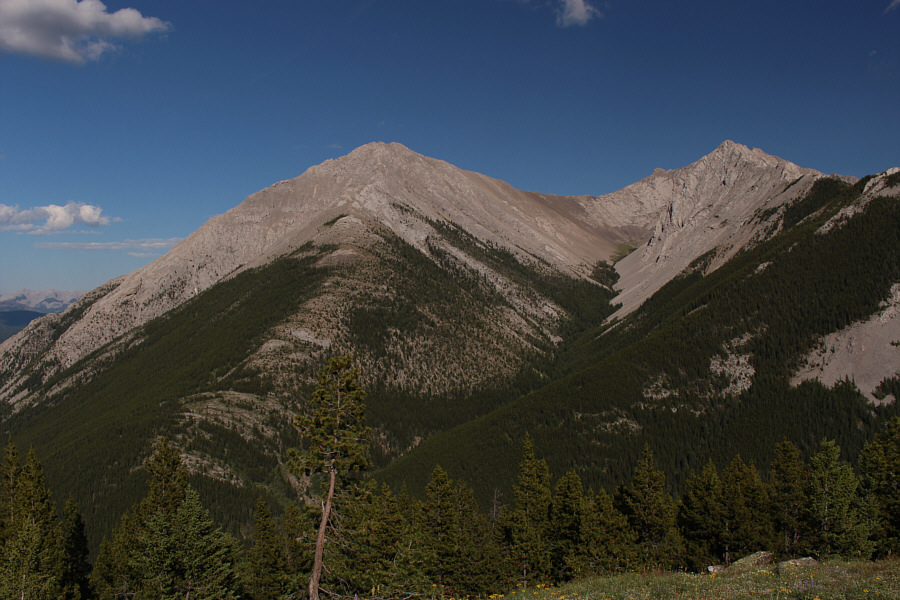 Some maps show the right peak as Sentry Mountain. So Nakagawa climbed this right peak and named it "Ostracized Peak". So has a great sense of humour!
