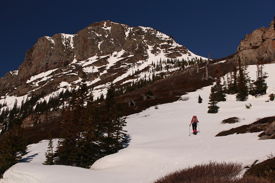 Luckily, the snow was still very supportive here.