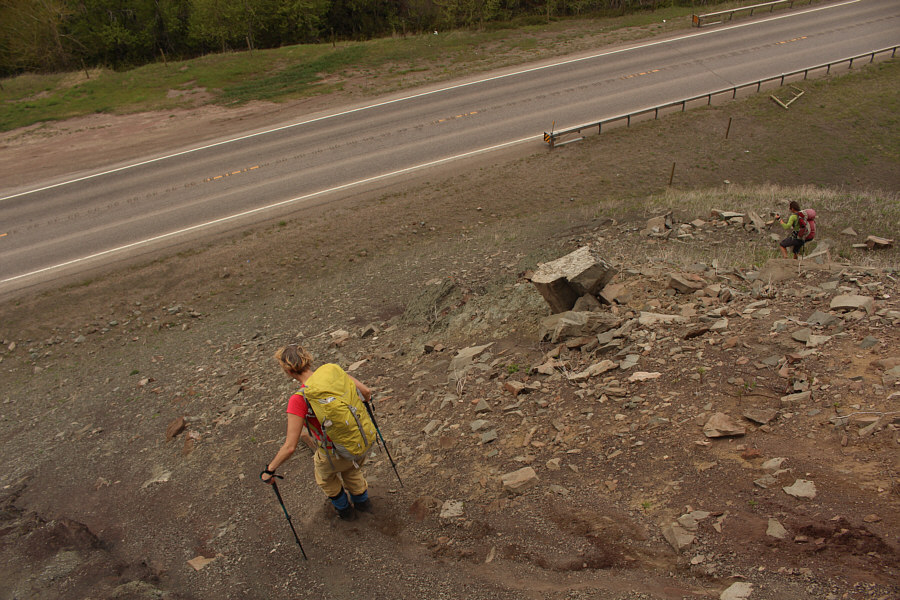 Watch where you descend here--some of the scree is not so great for surfing!