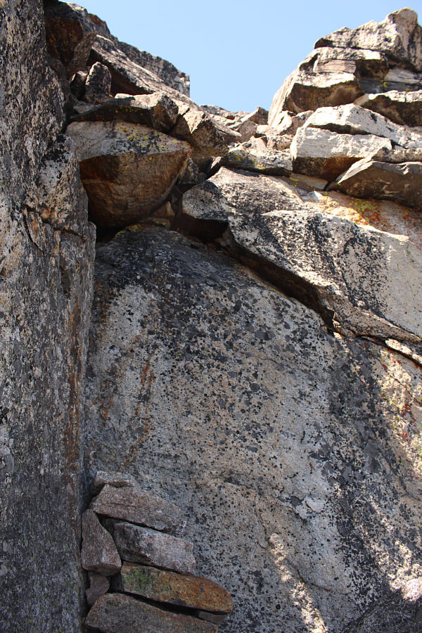 It's not easy to down-climb either!