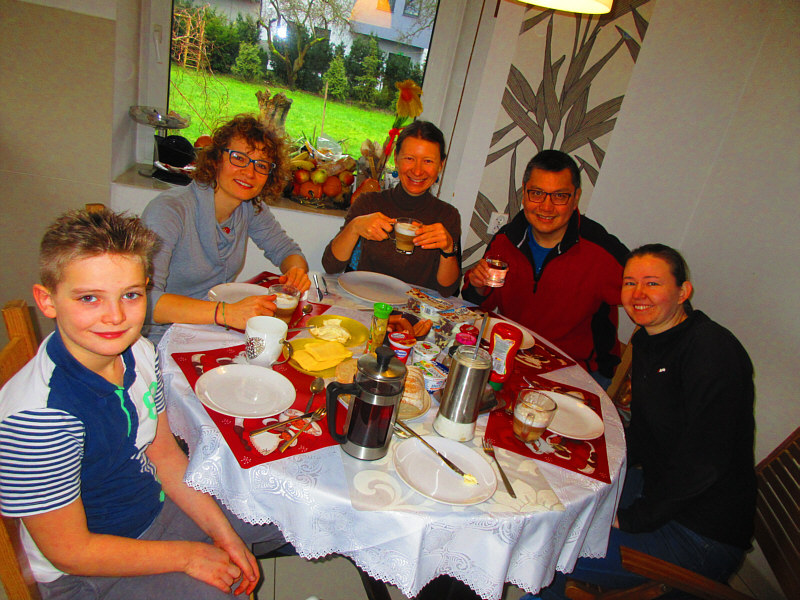 And the eating has already begun...more food to come!