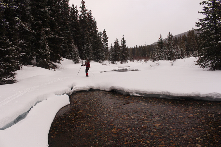 Try not to linger on these snow bridges for too long!
