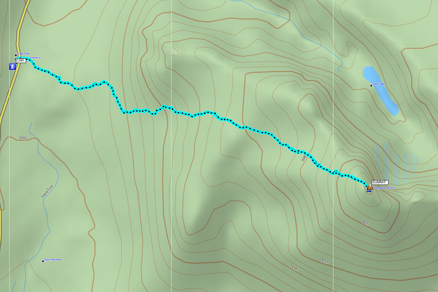 An easy but monotonous hike--a ski ascent would be way better, I think!