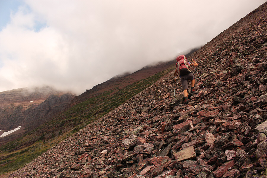 At least the rubble matches Zosia's pack and boots!