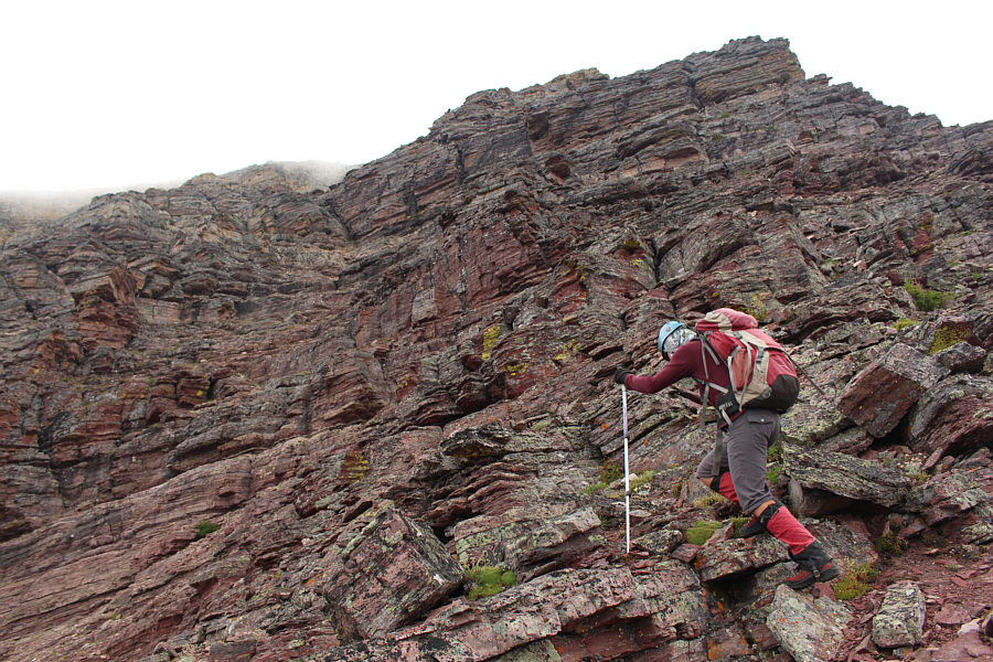 We had no choice but to go up here.