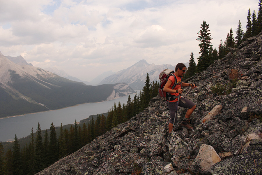 These rocks are easier to climb than to descend...