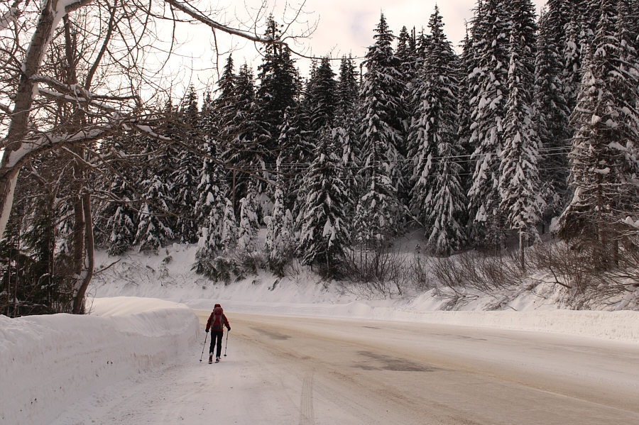 Not the most pleasant way to start a ski tour!