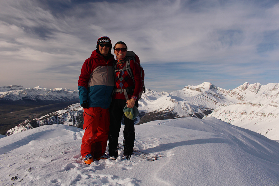 Best ever birthday present: standing on a very scenic summit with my girlfriend!