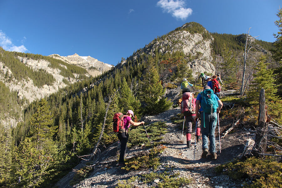 Hardly any approach--just start climbing!