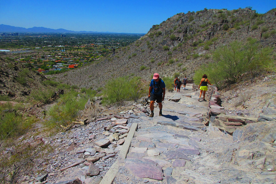 Whew! I'm looking forward to a shower after this hike!