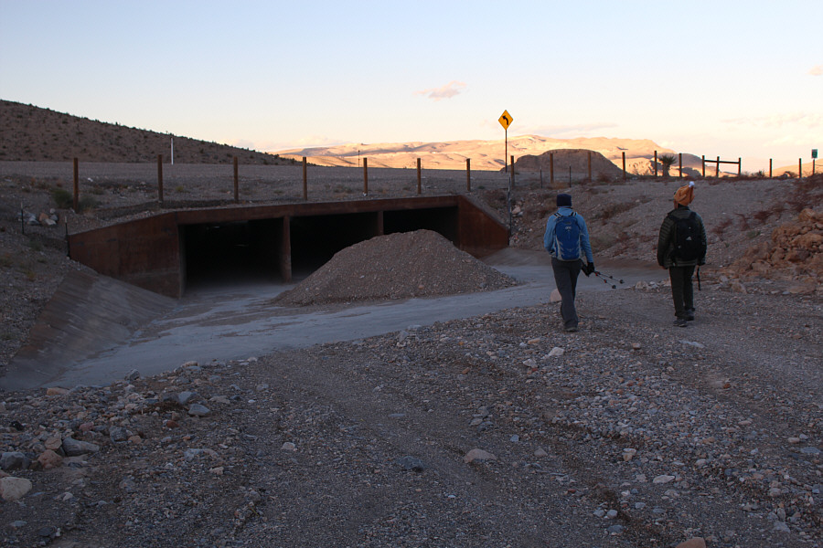 We each took a separate tunnel on the way back!