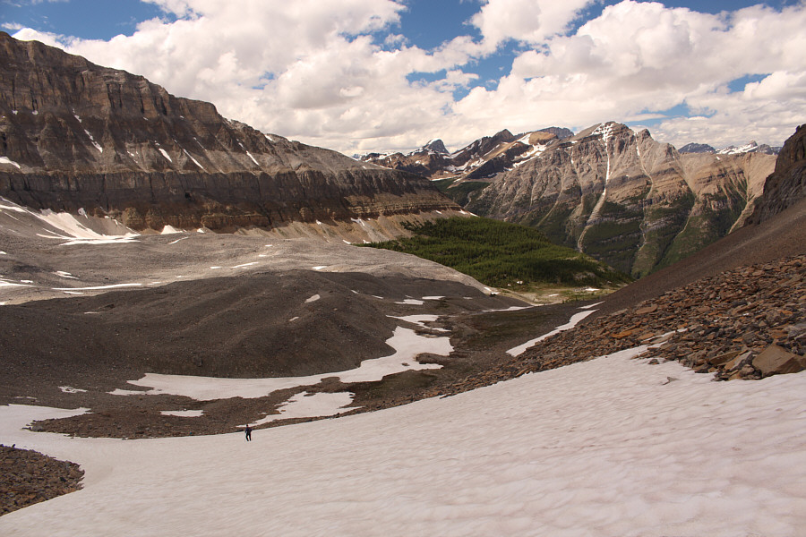 Stick to the snow as much as you can--your feet will love you!