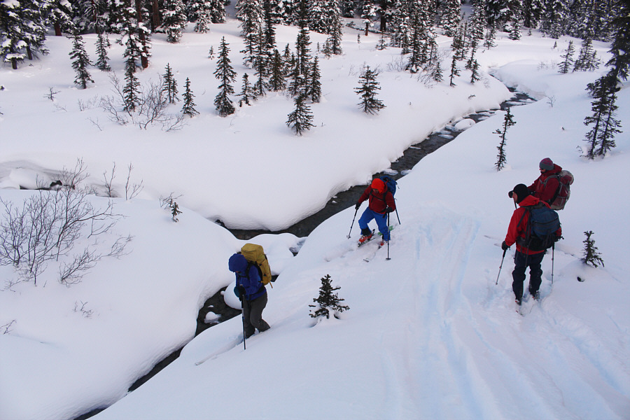 Zosia found an easy crossing at upper right in the photo.