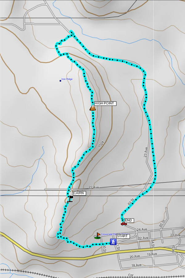Not really worth the long drive from Calgary, but it may be worth combining with an ascent of Wedge Mountain or a visit to the Rum Runner!