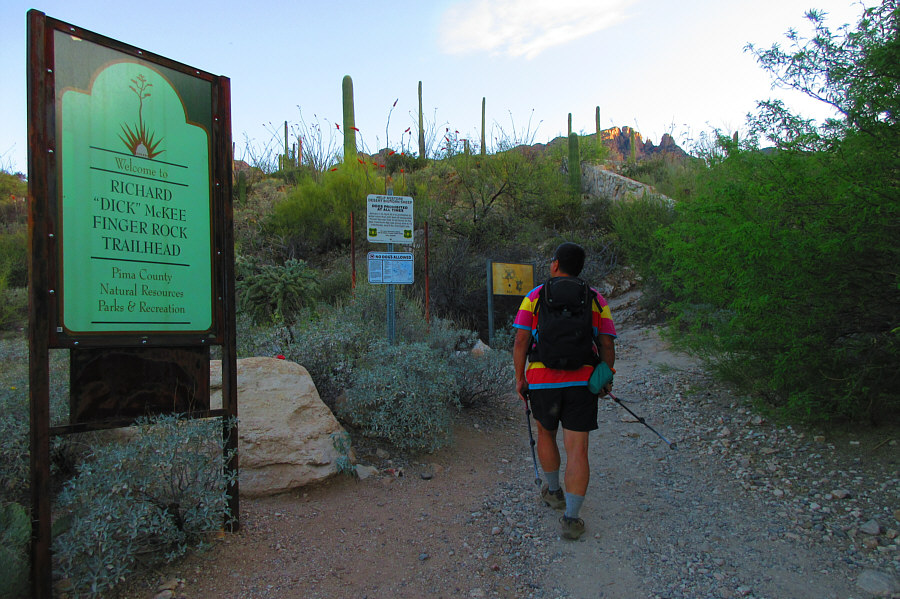 You can spot Finger Rock already from here.