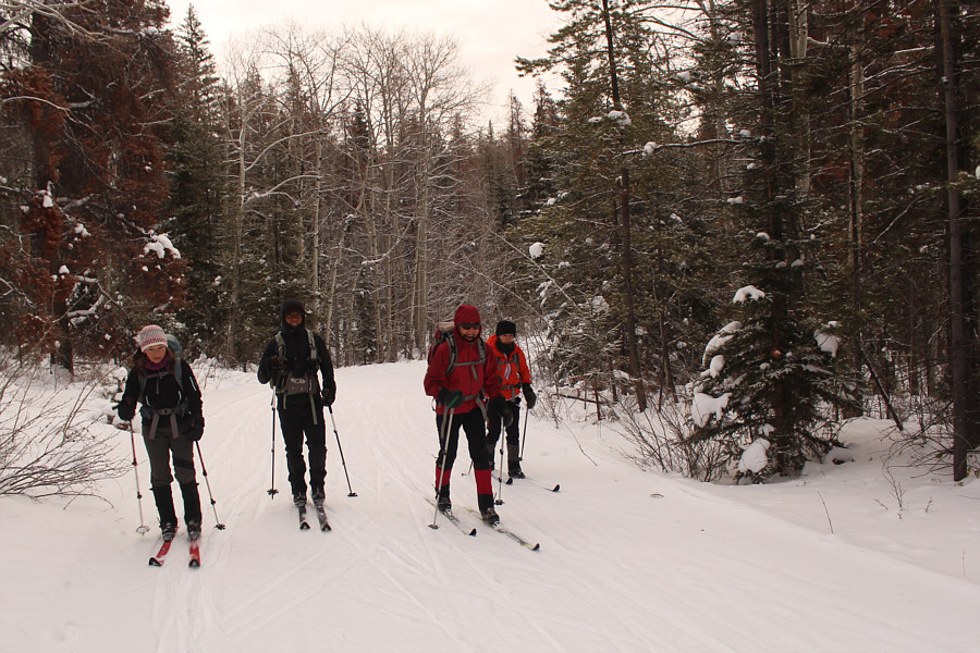 We're moving fast to try and stay warm!